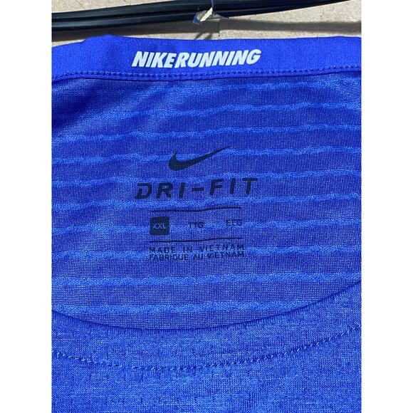 Nike Rise 365 Trail Running Shirt Size 2XL Blue DJ0600-430 Lightweight - Picture 6 of 9